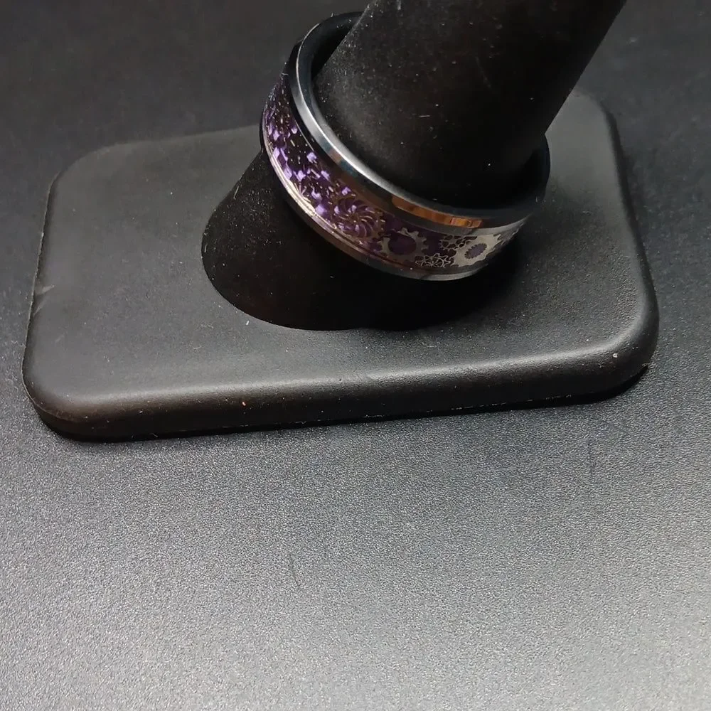 ITungsten Purple & Silver Size 10‎ Men's Ring New